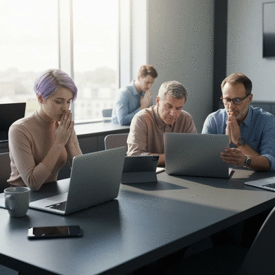 People connecting virtually for prayer on various digital devices, illustrating technology's role in modern prayer movements.