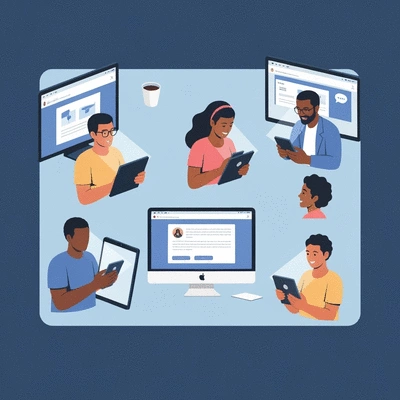 People connecting on various digital platforms like WhatsApp, Telegram, Zoom, and Facebook, illustrating community engagement in online prayer groups, clean image, no text, no words, no typography, 8K