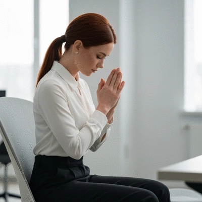 Leader in prayer seeking divine guidance